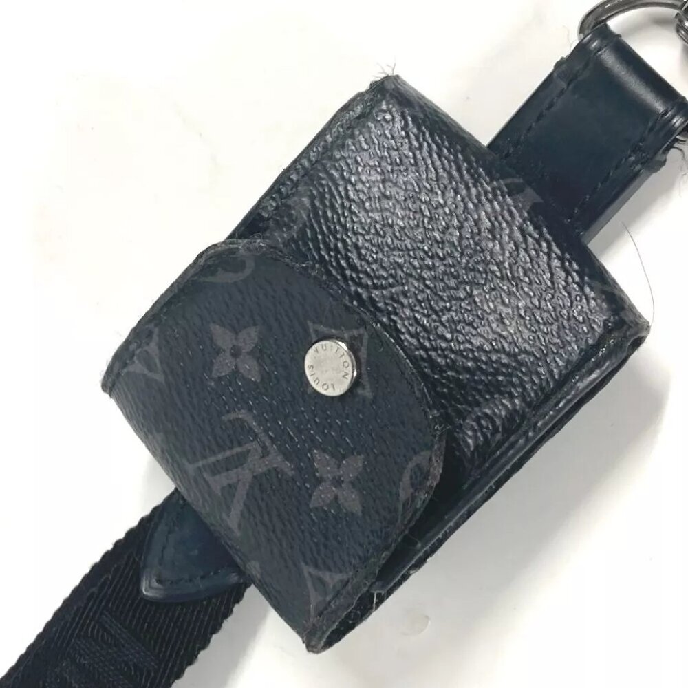 LOUIS VUITTON MonogramEclipse Lanyard Airpods Earphone case with strap - Picture 4 of 10